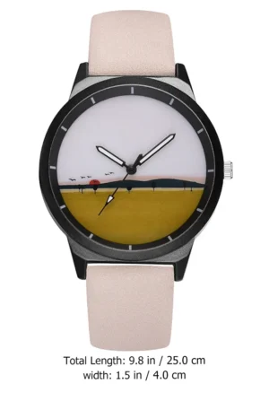 1pc Couple Quartz Watch For Men Women Fashion Wristwatch Casual Pu Strap Watches For Daily Wear Couple Fashion Watch