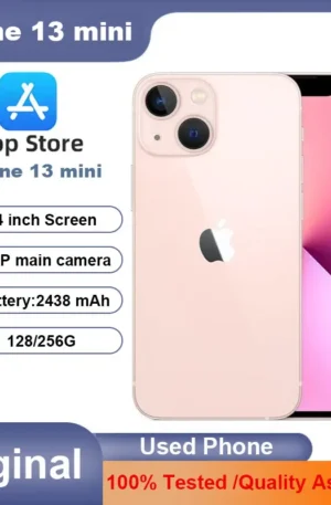 Apple iPhone 13 mini Original Used Unlocked 5G Mobile Phone Face ID 5.4" 128/256GB ROM 12MP Camera Hexa-core IOS NFC Smartphones