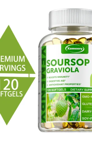 Soursop Graviola 1000MG - Antioxidant, Supports Healthy Cell Growth and Function, Boosts Cellular Energy, Improves Digestion