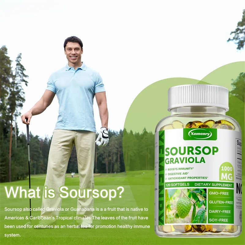 Soursop Graviola 1000MG - Antioxidant, Supports Healthy Cell Growth and Function, Boosts Cellular Energy, Improves Digestion - Image 5