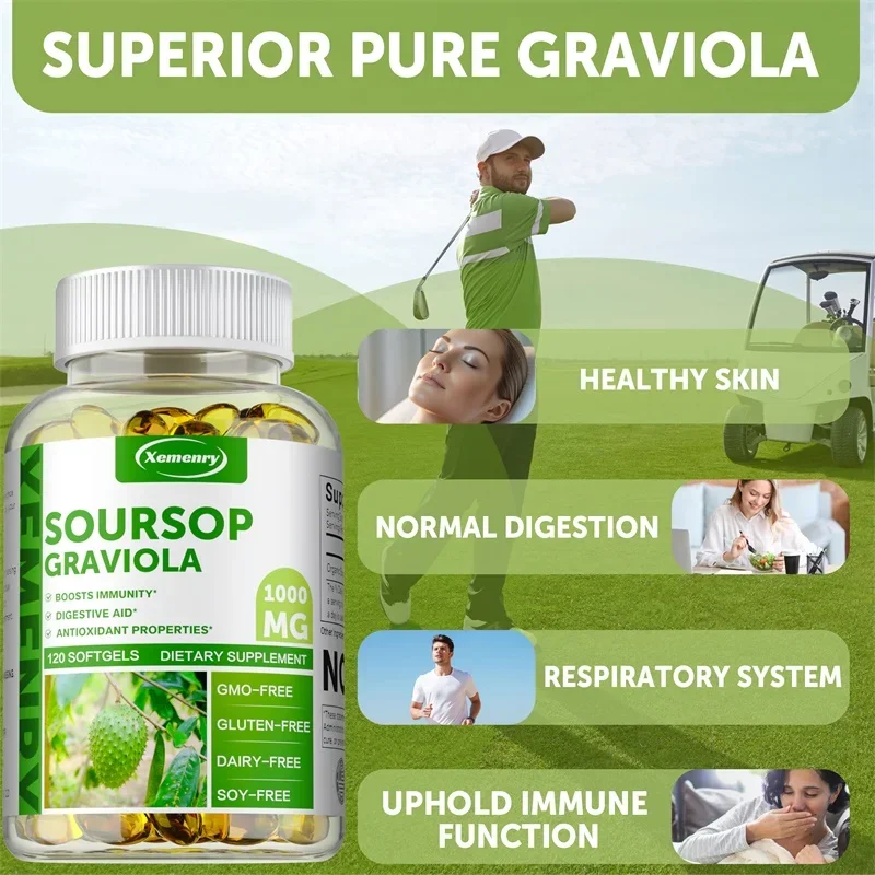 Soursop Graviola 1000MG - Antioxidant, Supports Healthy Cell Growth and Function, Boosts Cellular Energy, Improves Digestion - Image 6
